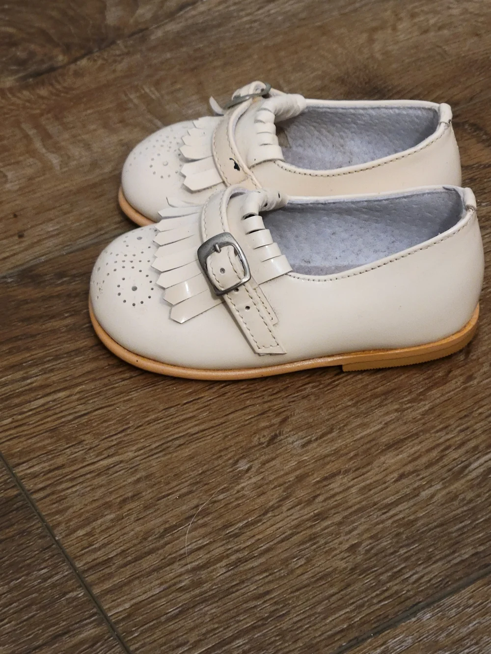 GAP Kids Cream Mary Jane Tassel Loafers